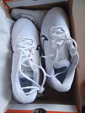Nike Vapor Pro White Sneakers with Black Swoosh